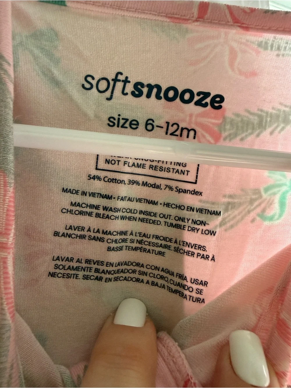 3 for $25 Pink Bow-Print Footed One-Piece Pajamas with Ruffle Zipper